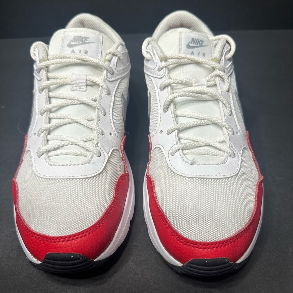 Nike White and Red Sneakers size 6y pre owned Exellent condition.